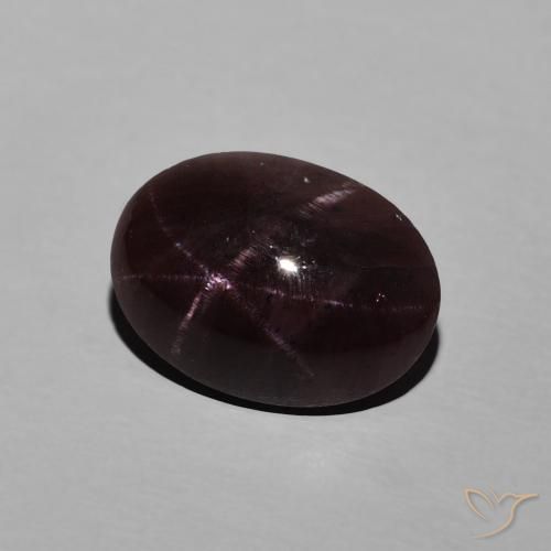 Granato stellato Rosso scuro naturale da 6.07 ct, Ovale, Opaco