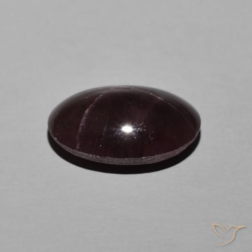 Granato stellato Rosso scuro naturale da 6.07 ct, Ovale, Opaco
