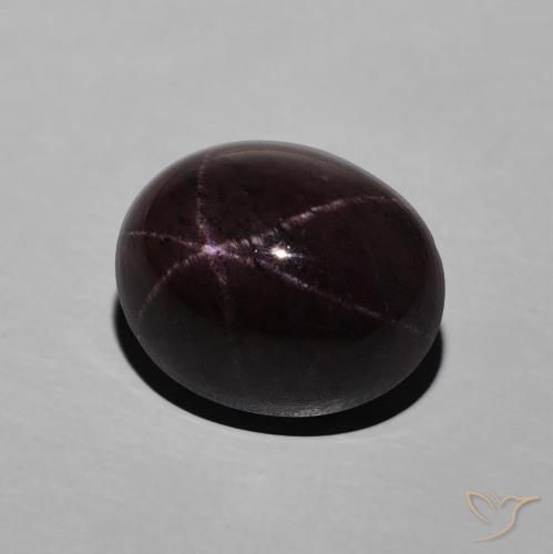 Granato stellato naturale rosso da 7,65 ct, taglio ovale, opaco