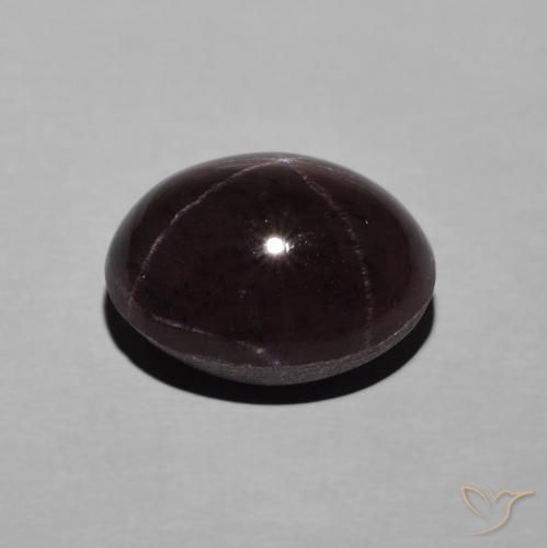 Granato stellato naturale rosso da 7,65 ct, taglio ovale, opaco