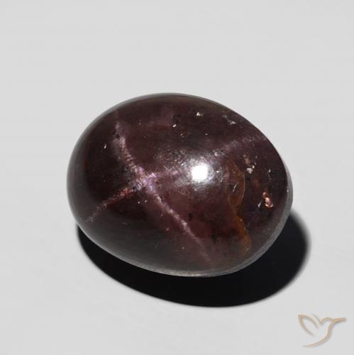 Granato stellato Rosso mogano naturale da 9.89 ct, Ovale, Opaco