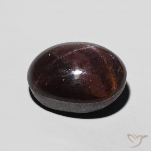 Granato stellato Rosso mogano naturale da 9.89 ct, Ovale, Opaco