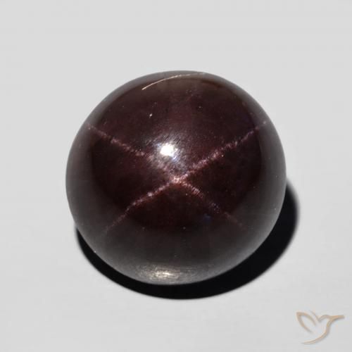 15.14ct Naturale Rosso mogano Granato stellato, Ovale, Opaco