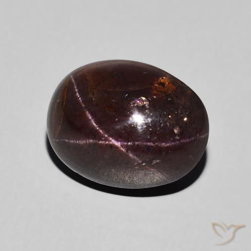 Granato stellato Rosso scuro naturale da 7.28 ct, Ovale, Opaco