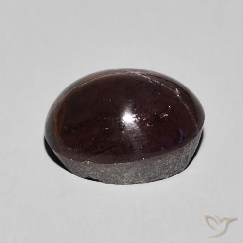 Granato stellato Rosso scuro naturale da 7.28 ct, Ovale, Opaco