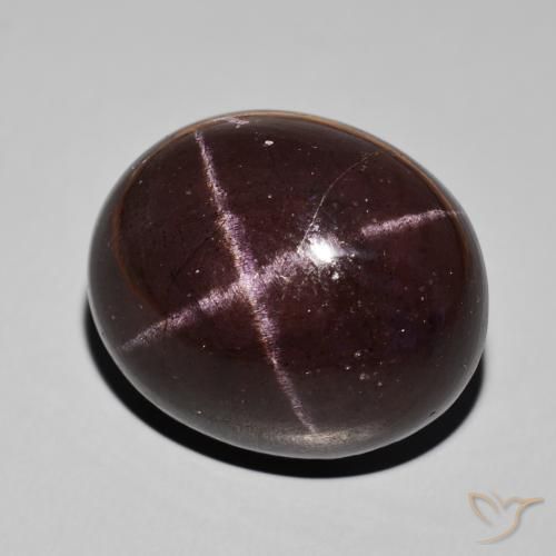 Granato stellato Rosso scuro naturale da 66.39 ct, Ovale, Opaco