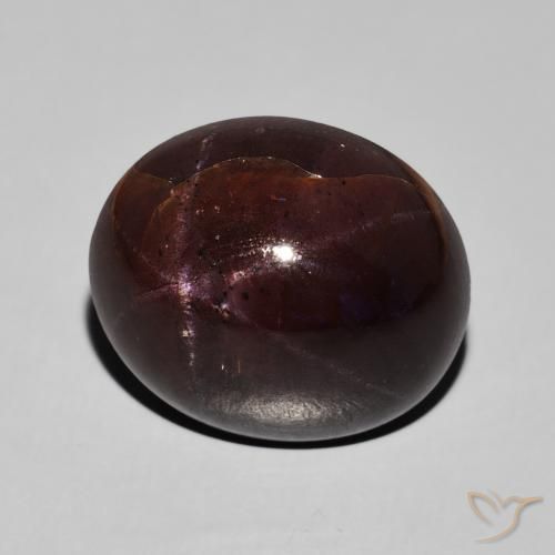 Granato stellato Rosso mogano naturale da 24.21 ct, Ovale, Opaco