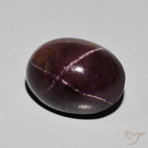 Granato stellato Rosso scuro naturale da 27.47 ct, Ovale, Opaco