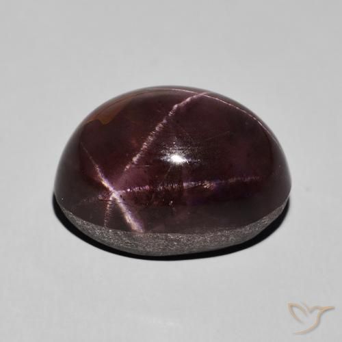 Granato stellato Rosso scuro naturale da 27.47 ct, Ovale, Opaco