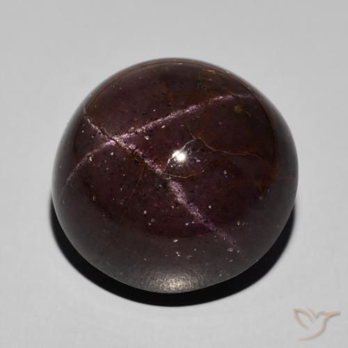 Granato stellato Rosso mogano naturale da 40.98 ct, Rotondo, Opaco