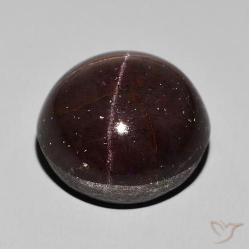 Granato stellato Rosso mogano naturale da 40.98 ct, Rotondo, Opaco