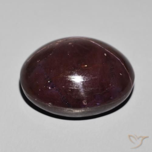 Granato stellato Rosso scuro naturale da 62.94 ct, Ovale, Opaco