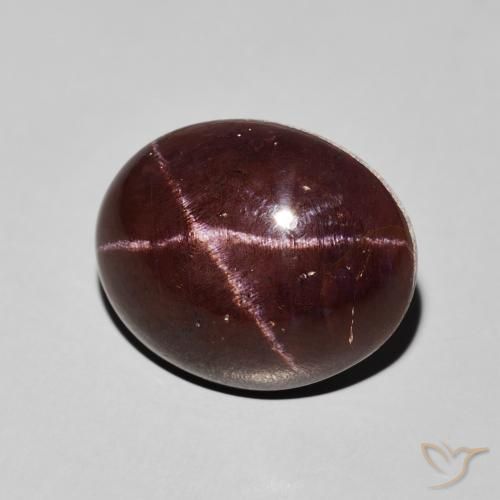 Granato stellato Rosso mogano naturale da 12.41 ct, Ovale, Opaco