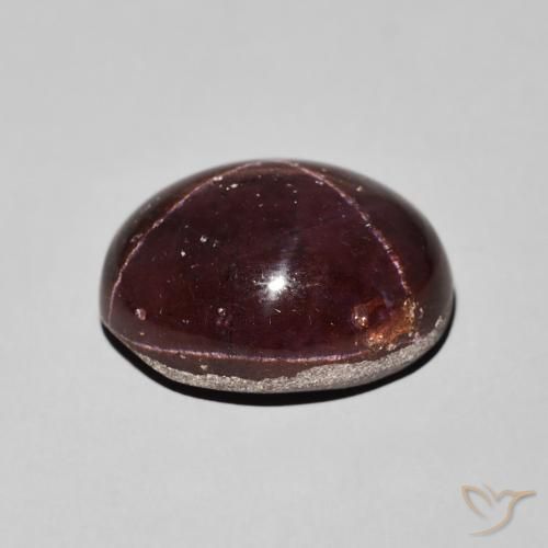 Granato stellato Rosso scuro naturale da 14.88 ct, Ovale, Opaco