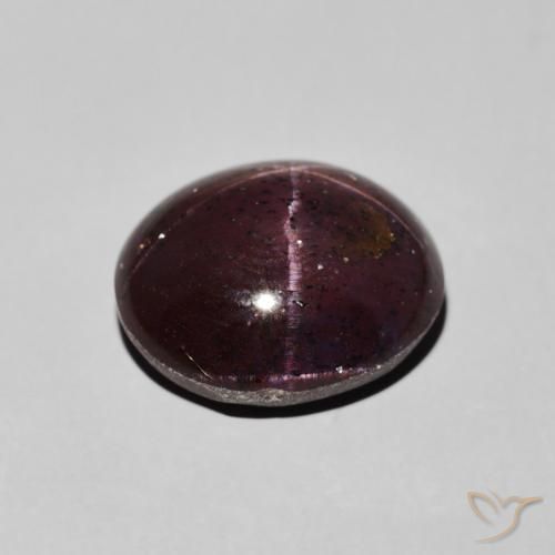 Granato stellato Rosso mogano naturale da 8.00 ct, Ovale, Opaco