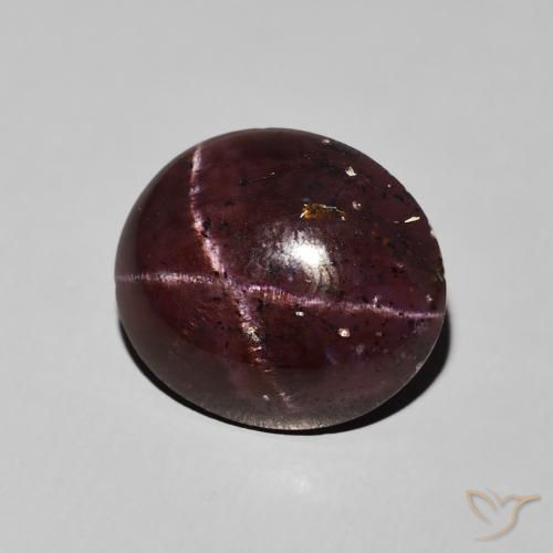 Granato stellato Rosso mogano naturale da 11.81 ct, Ovale, Opaco