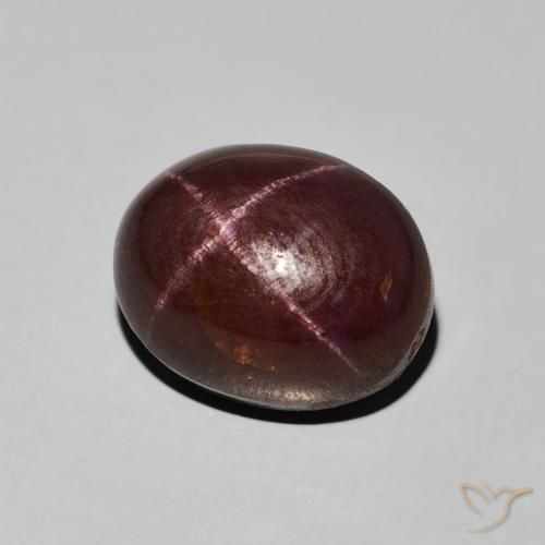Granato stellato Rosso mogano naturale da 8.34 ct, Ovale, Opaco