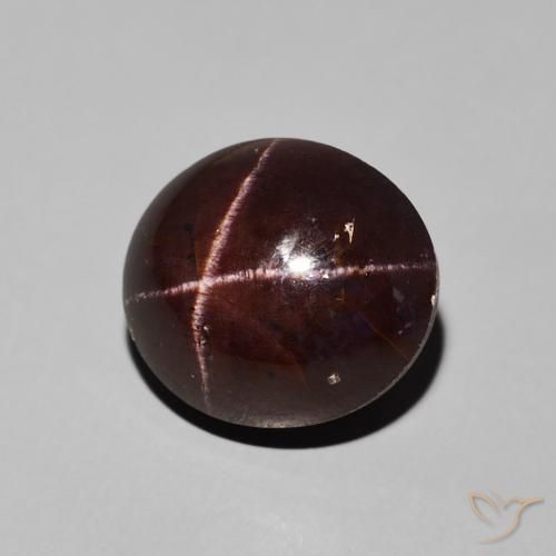 Granato stellato Rosso scuro naturale da 10.16 ct, Ovale, Opaco