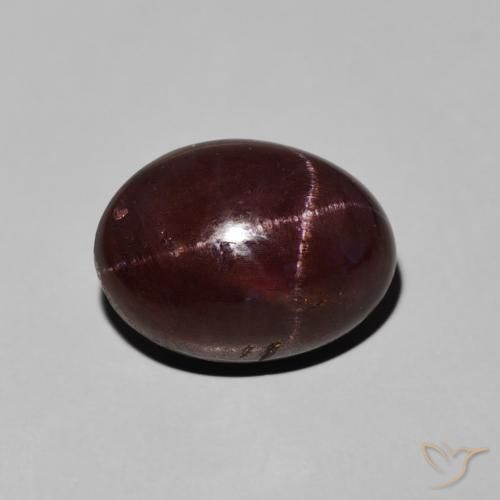 Granato stellato Rosso scuro naturale da 11.30 ct, Ovale, Opaco