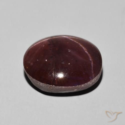 Granato stellato Rosso mogano naturale da 13.83 ct, Ovale, Opaco