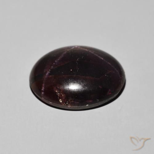 Granato stellato Rosso scuro naturale da 16.21 ct, Ovale, Opaco