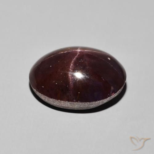Granato stellato Rosso mogano naturale da 15.94 ct, Ovale, Opaco