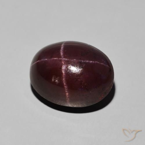 Granato stellato Rosso scuro naturale da 10.57 ct, Ovale, Opaco