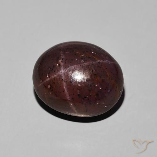 Granato stellato Rosso scuro naturale da 11.62 ct, Ovale, Opaco