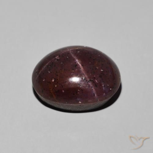 Granato stellato Rosso scuro naturale da 11.62 ct, Ovale, Opaco