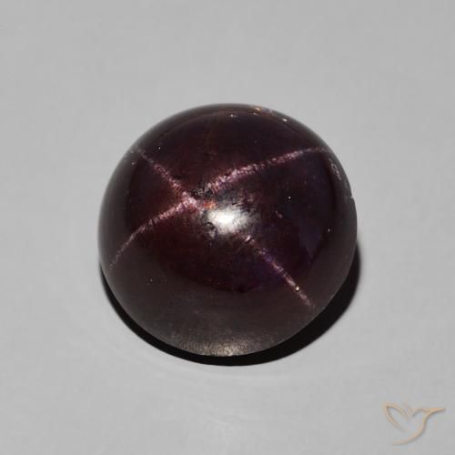 Granato stellato Rosso mogano naturale da 10.73 ct, Rotondo, Opaco