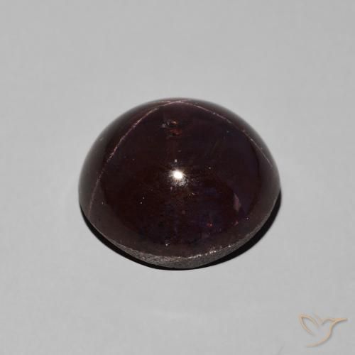 Granato stellato Rosso mogano naturale da 10.73 ct, Rotondo, Opaco