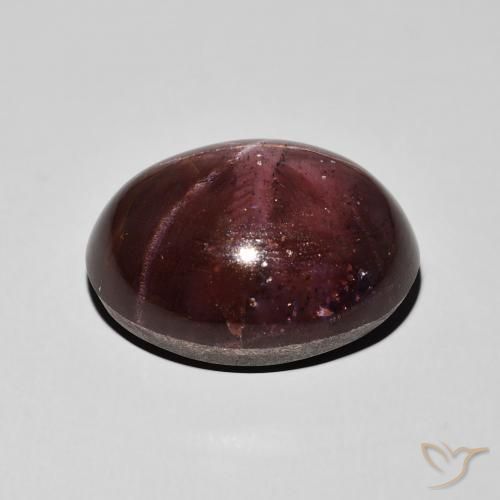 Granato stellato Rosso scuro naturale da 33.69 ct, Ovale, Opaco