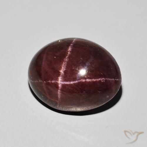 Granato stellato Rosso scuro naturale da 21.16 ct, Ovale, Opaco