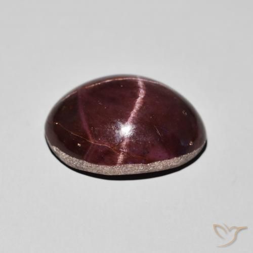 Granato stellato Rosso scuro naturale da 21.16 ct, Ovale, Opaco