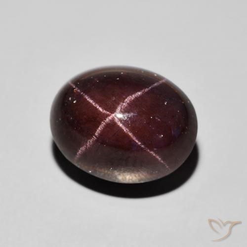 Granato stellato Rosso scuro naturale da 13.49 ct, Ovale, Opaco
