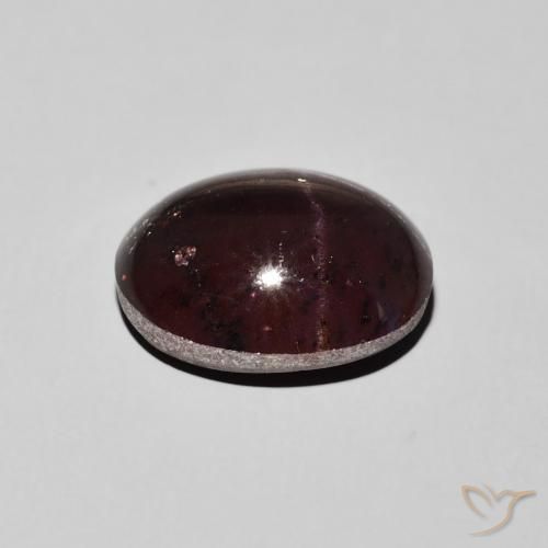 Granato stellato Rosso mogano naturale da 9.87 ct, Ovale, Opaco