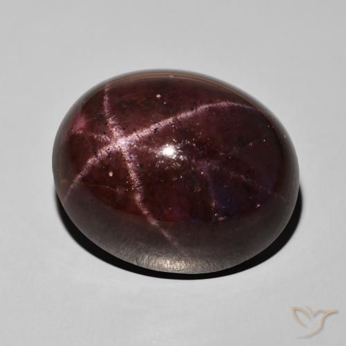Granato stellato Rosso mogano naturale da 60.67 ct, Ovale, Opaco