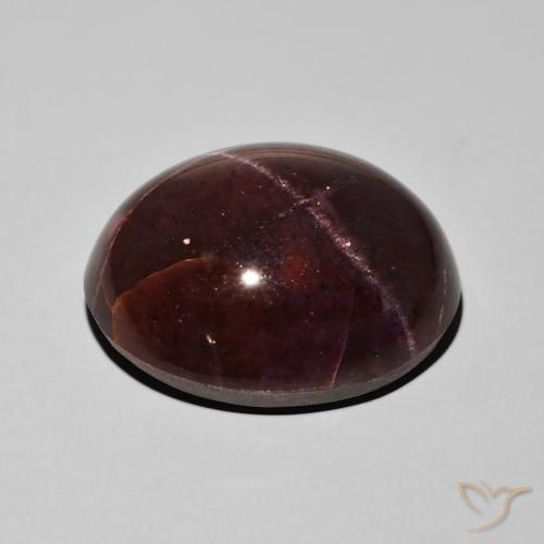 Granato stellato Rosso mogano naturale da 60.67 ct, Ovale, Opaco