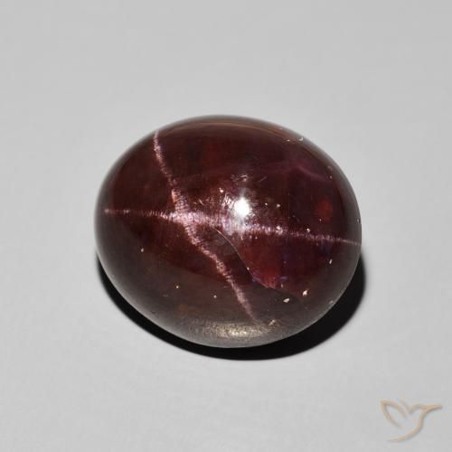 Granato stellato Rosso mogano naturale da 29.19 ct, Ovale, Opaco