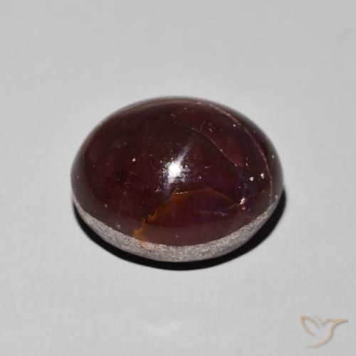 Granato stellato Rosso mogano naturale da 29.19 ct, Ovale, Opaco