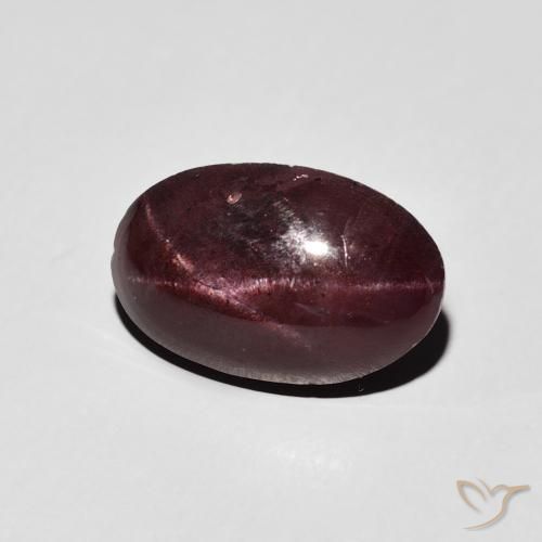 Granato stellato Rosso scuro naturale da 6.42 ct, Ovale, Opaco