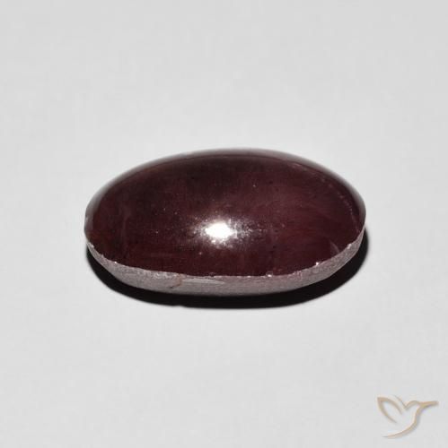 Granato stellato Rosso scuro naturale da 6.42 ct, Ovale, Opaco