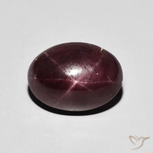 8.11ct Naturale Rosso mogano Granato stellato, Ovale, Opaco