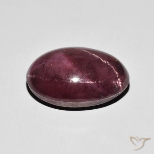 Granato stellato Rosso scuro naturale da 17.39 ct, Ovale, Opaco