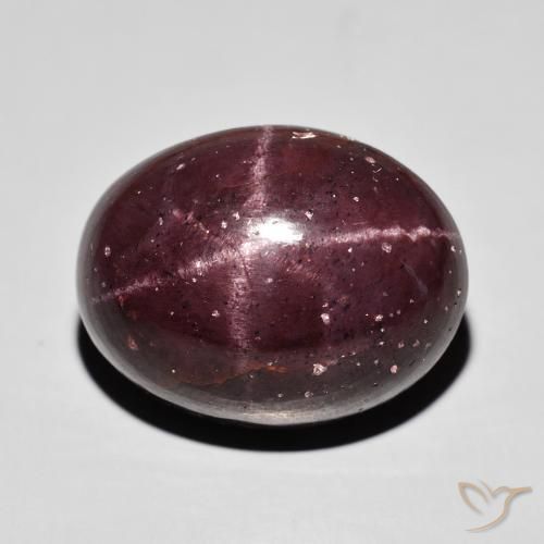 38.00ct Naturale Rosso mogano Granato stellato, Ovale, Opaco