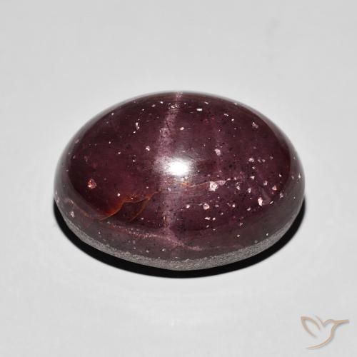 Granato stellato Rosso mogano naturale da 38.00 ct, Ovale, Opaco