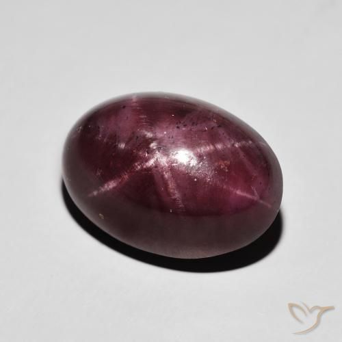 Granato stellato Rosso mogano naturale da 22.38 ct, Ovale, Opaco