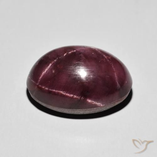Granato stellato Rosso mogano naturale da 22.38 ct, Ovale, Opaco