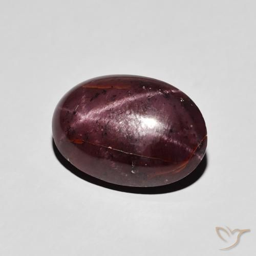 Granato stellato Rosso scuro naturale da 7.23 ct, Ovale, Opaco