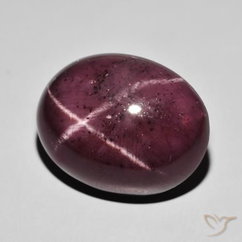 Granato stellato Rosso scuro naturale da 37.81 ct, Ovale, Opaco
